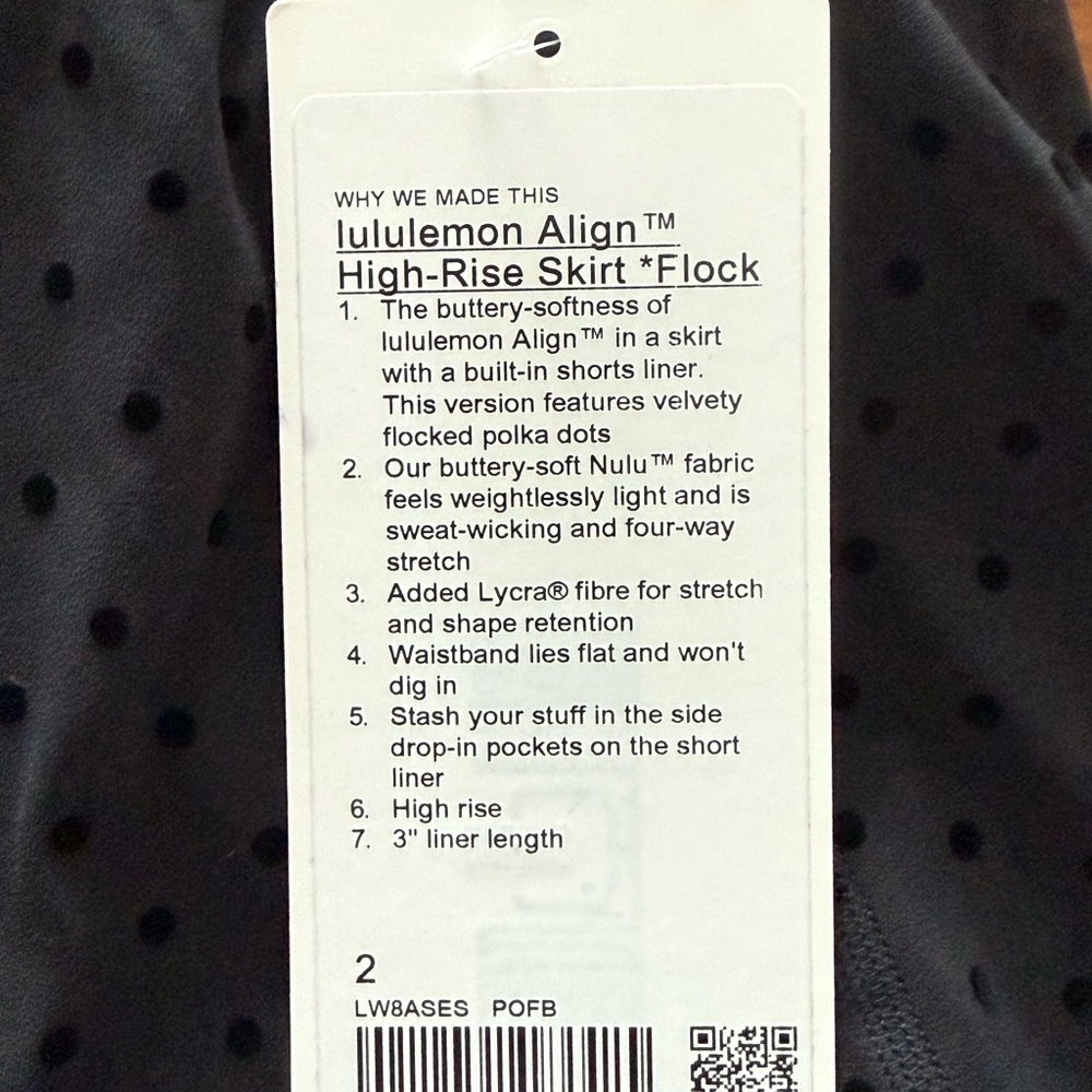 Lululemon Athletica Black Polka Dot Skater Skirt - Picture 3 of 5